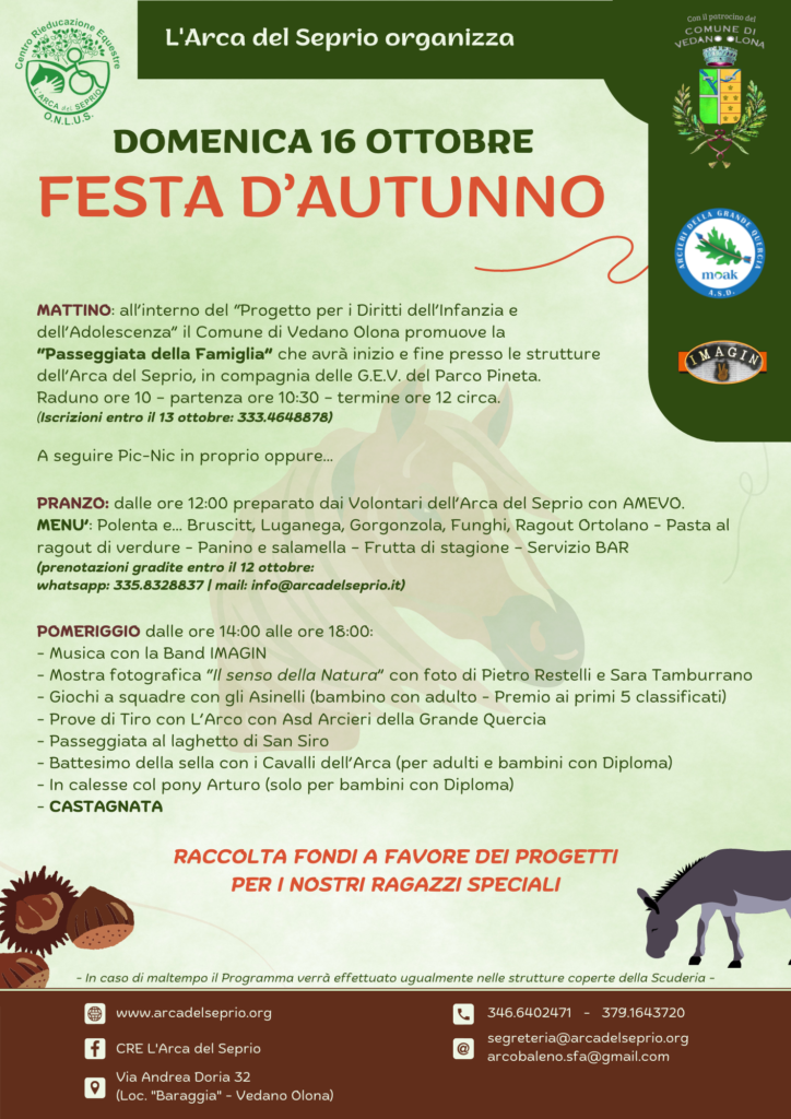 FESTA D’AUTUNNO E PASSEGGIATA DELLA FAMIGLIA