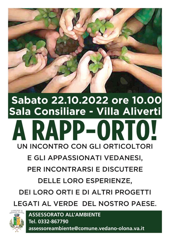 A RAPP-ORTO: incontro con gli orticoltori vedanesi