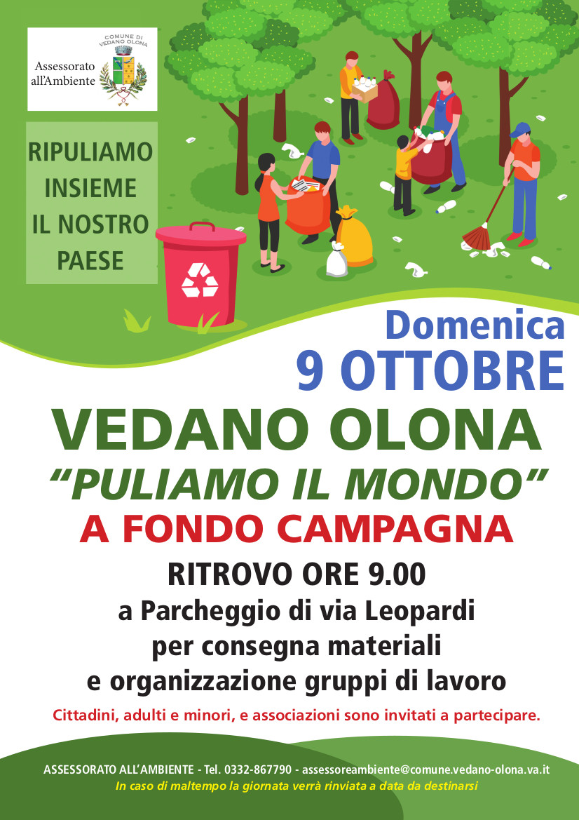 PULIAMO IL MONDO A VEDANO: ZONA FONDO CAMPAGNA.